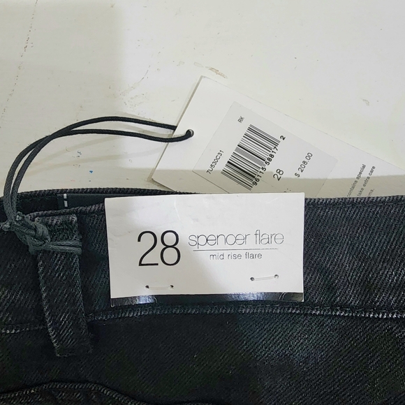 7 For All Mankind Black Flare Jeans - Picture 13 of 14